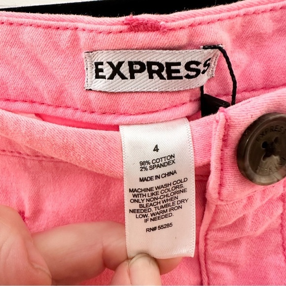 Express Chino Shorts Pink sz 4 - Picture 3 of 3
